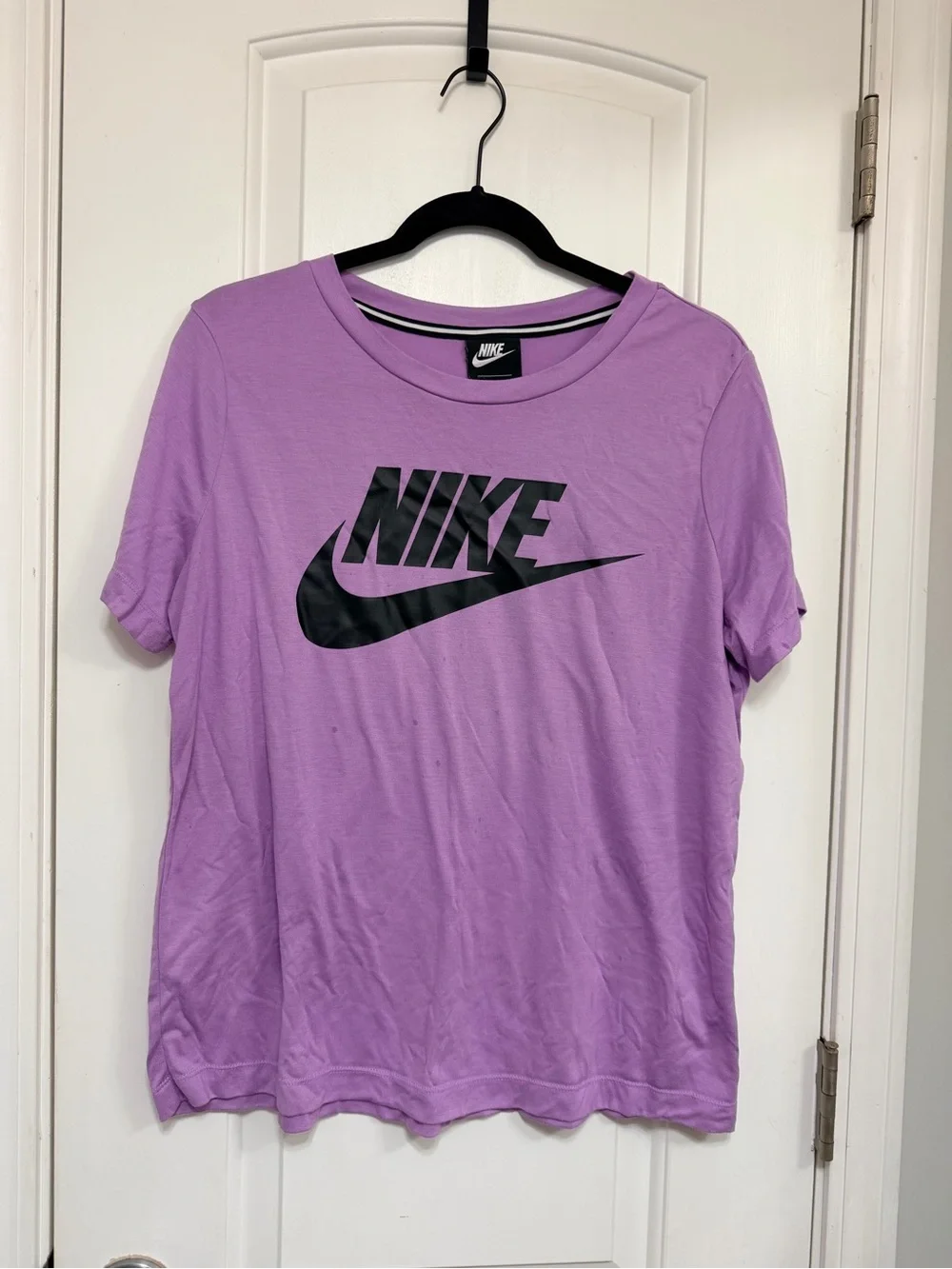 Nike Purple Short Sleeve Tee with Black Swoosh